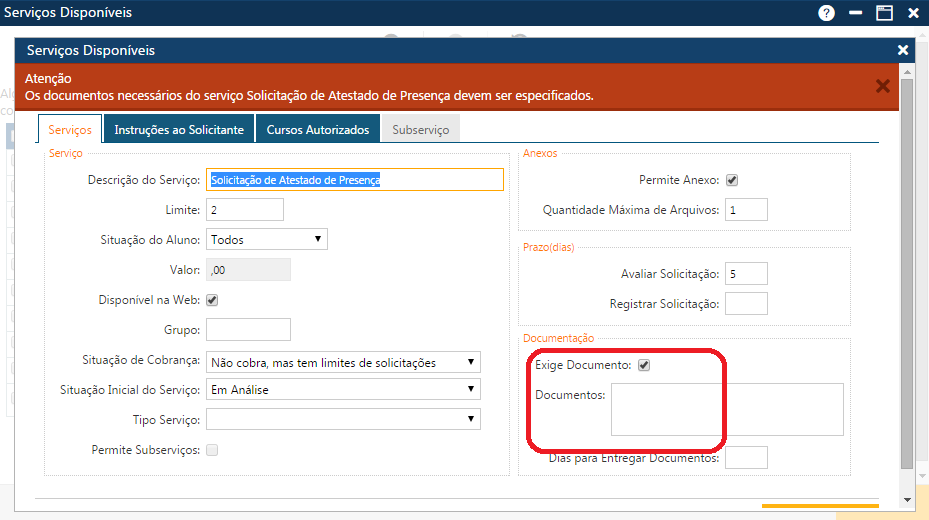 Mensagem Precisa especificar os documentos necessários.png