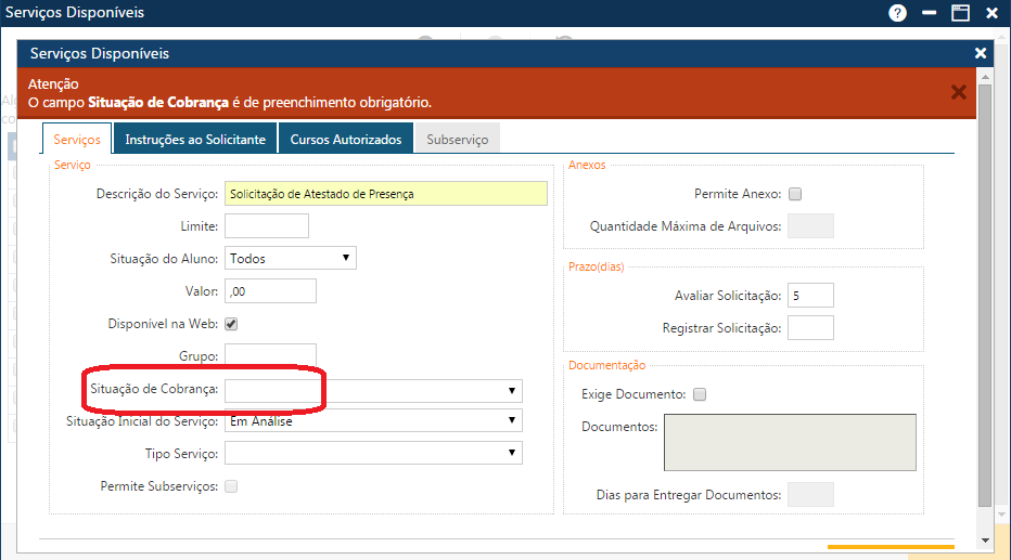 Mensagem Situação de Cobrança é um campo obrigatório.png