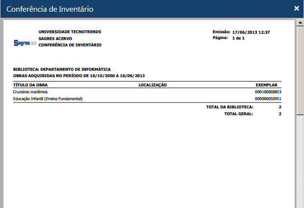 Exemplo do relatório  Conferência de Inventário - Ordenado por Título.png