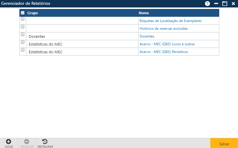 Interface Gerador de Relatórios - LIsta de Relatórios.png