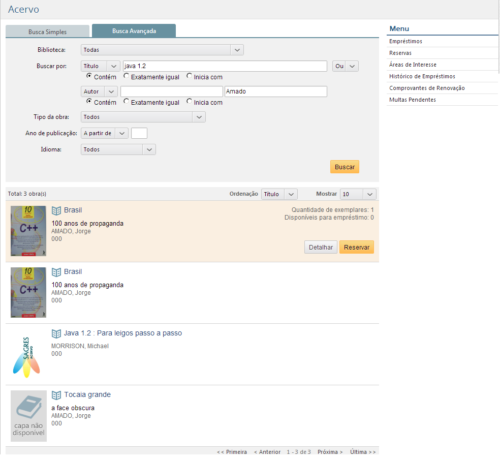 Tela inicial do acervo - com a pesquisa avançada após a Busca.png