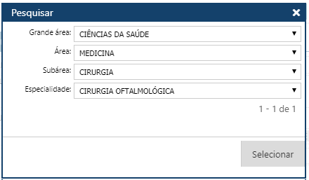 Pesquisa Área de Conhecimento