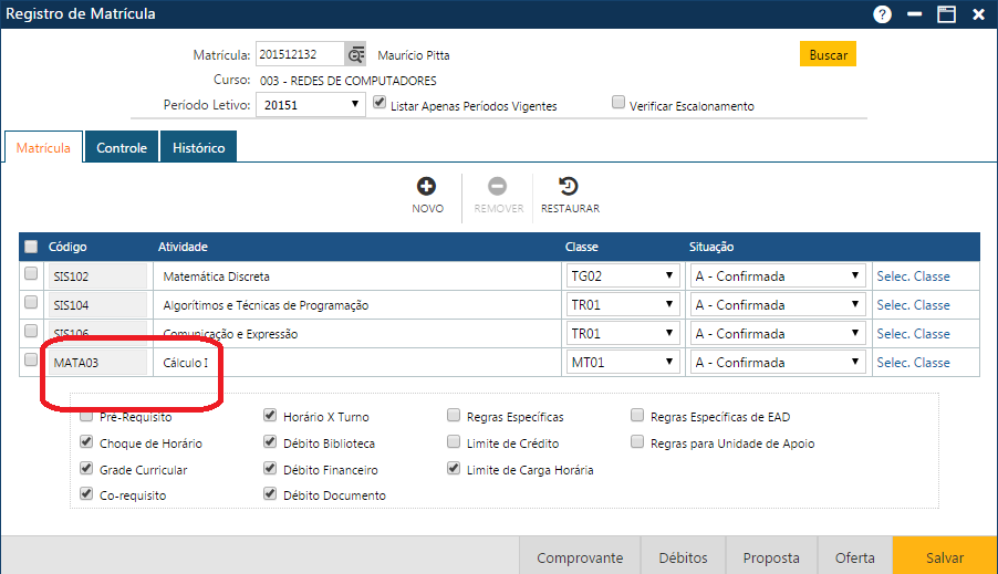 Interface apresentando a matrícula de um Aluno.png